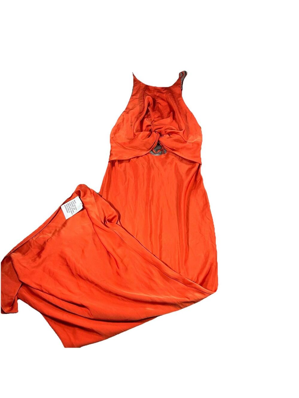 NEW - ASOS Women's Bralette Cut Maxi Dress AC2 With Cutout Orange Size 12 Tall
